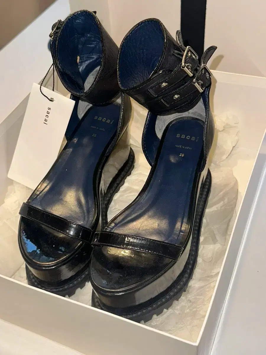 Sacai 사카이 cowhide buckle platform sandal | 브랜드 중고거래